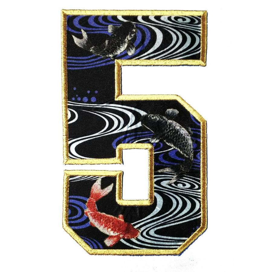 New売り切れる前に 広島カープ 昇華プリント刺繍ワッペン 鯉の背番号 黒 金 5 Sp 0015 カープユニフォーム Carp 広島東洋カープ カープ女子 刺繍 メール便 アイロン Quran Unv Edu Sd