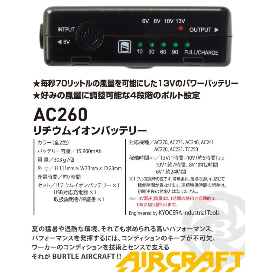 P10倍/【最短即日出荷】 バートル AC260 リチウムイオン P10倍/【最短即日出荷】 バートル AC260 リチウムイオン