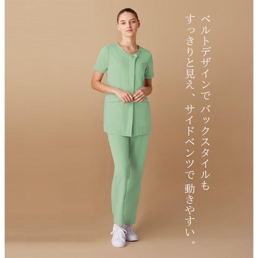 ミッシェルクラン ファスナースクラブ 女性用 医療 白衣 MK-0063