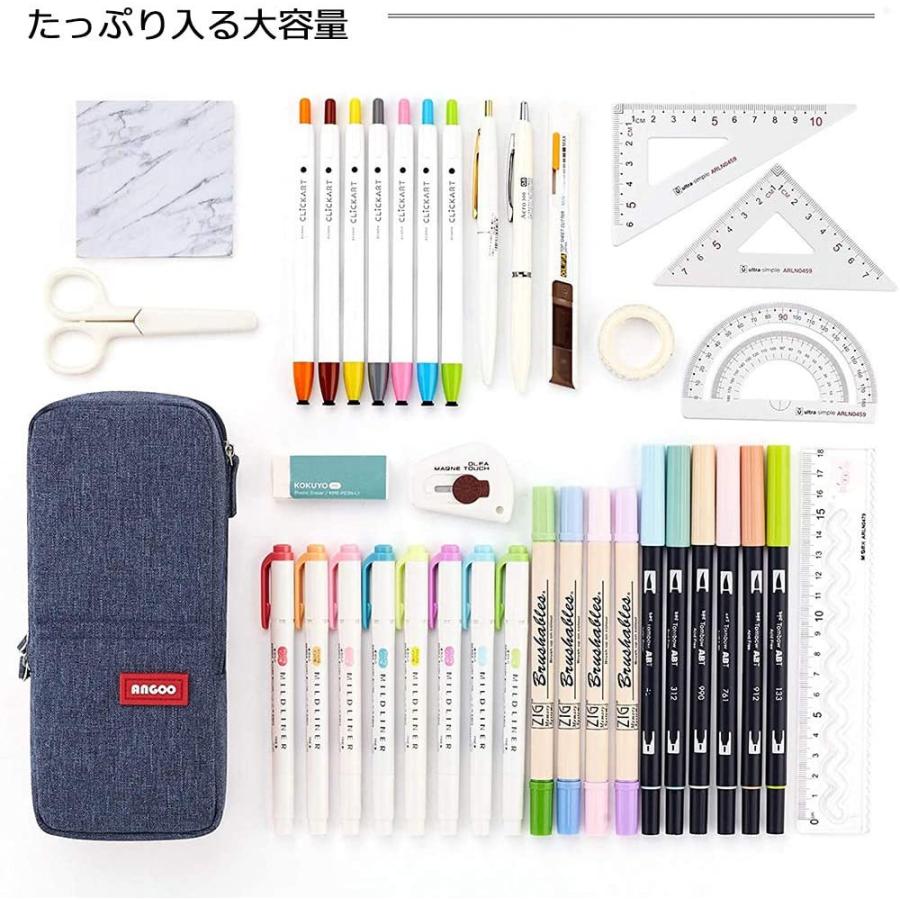 ペンケース 大容量 おしゃれ 筆箱 多機能 便利 ポーチ ペン縦型 ツールペンケース 帆布 小学校 中学 高校 大学生 男子 女子 社会人用 Jxg145 うにストア 通販 Yahoo ショッピング