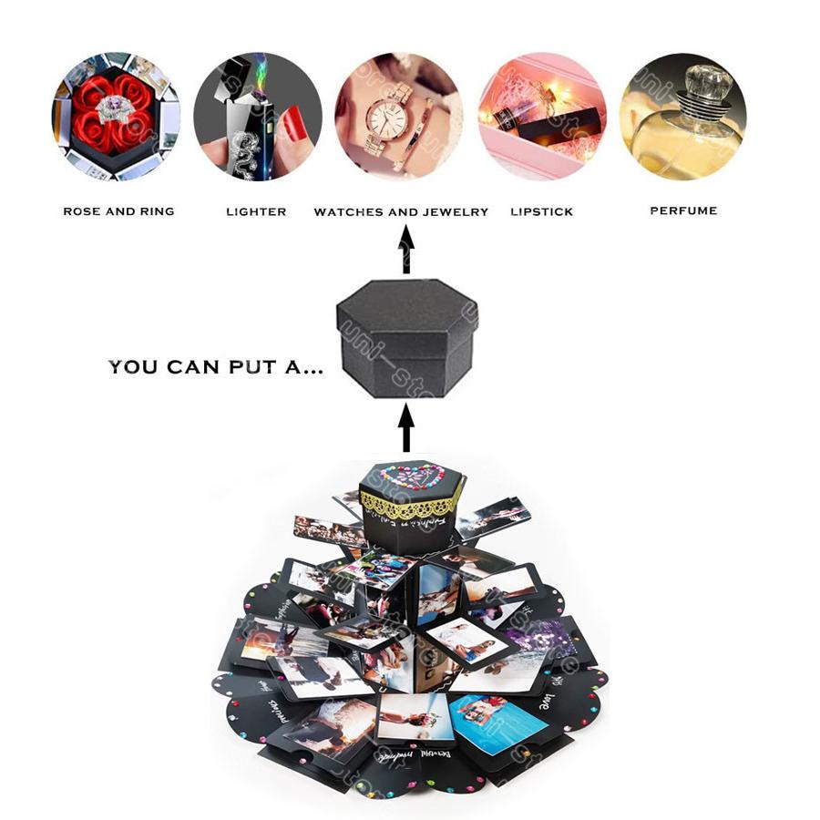 アルバム 爆発ボックス 手作りアルバム Diy 写真 大容量 収納ボックス 贈り物 ギフトボックス プレゼント彼女 彼氏 誕生日 記念日 写真収納 手作り アルバム Jxg198 うにストア 通販 Yahoo ショッピング