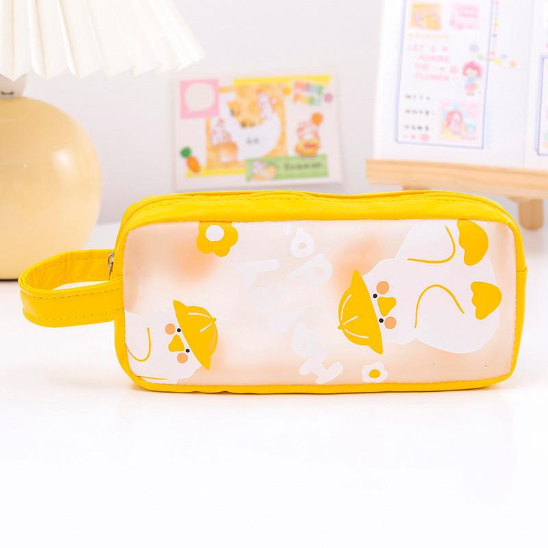 筆箱 ペンケース クリア 半透明 おしゃれ かわいい 小学校 シンプル 大容量 小学校 中学 高校 女子 取っ手付 韓国 化粧ポーチ 収納 文房具 ペンポーチ ふで箱 Jxg392 うにストア 通販 Yahoo ショッピング