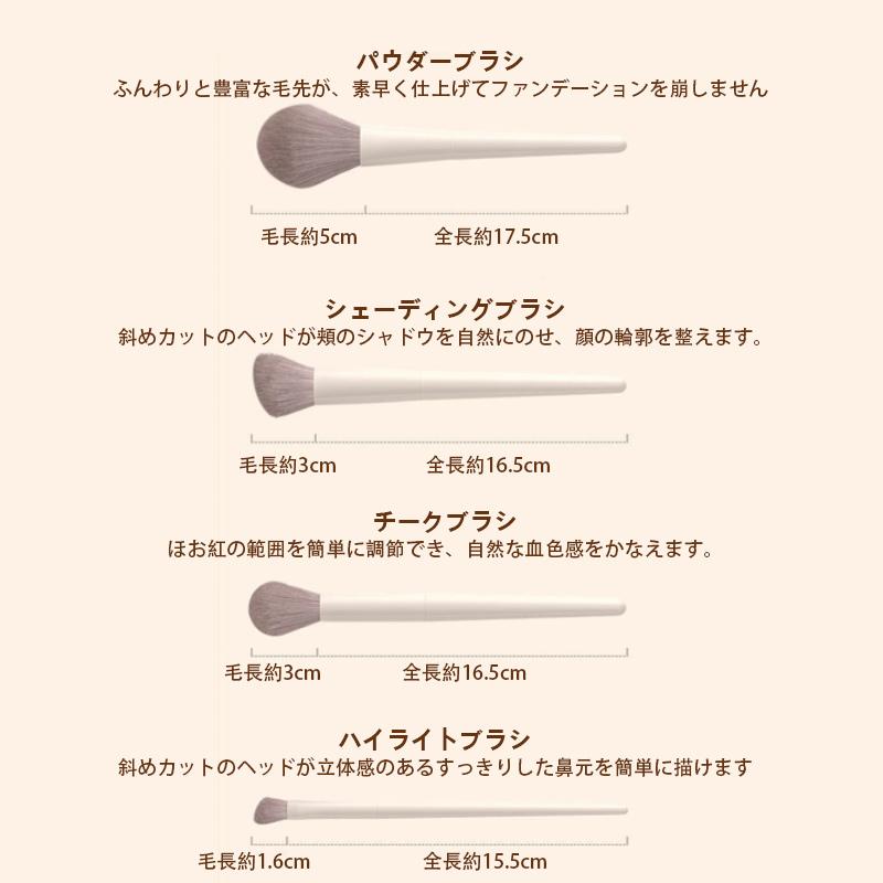 メイクブラシ ブラシ チップ メイクブラシセット 10点 ケース付き