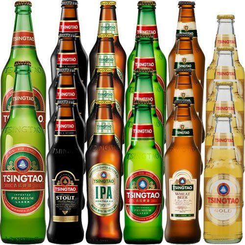 青島ビール6種類飲み比べセット 22本セット 送料無料 小瓶/大瓶 プレミアム スタウト（黒ビール） ウィート IPA（インディアンペールエール）※別途追…