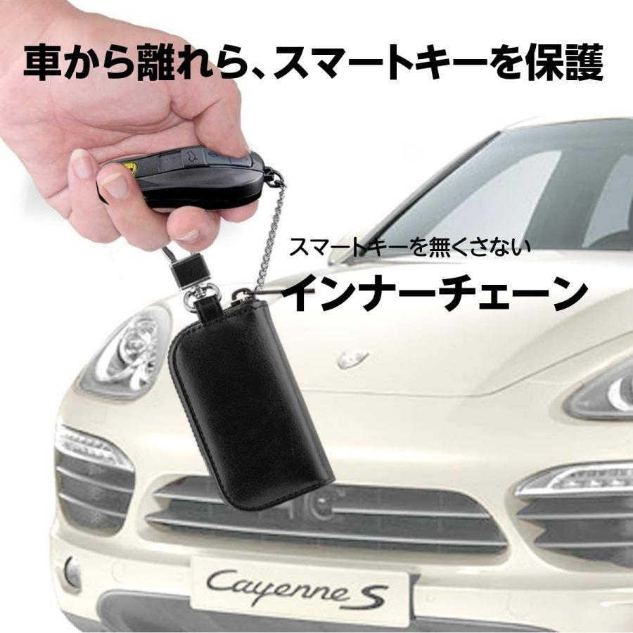 スマートキーケース リレーアタック防止用 ポーチ 電波遮断ケース リレーアタック対策グッズ 車の盗難防止 カバー型 車の鍵 キーカバー｜unibuy｜08