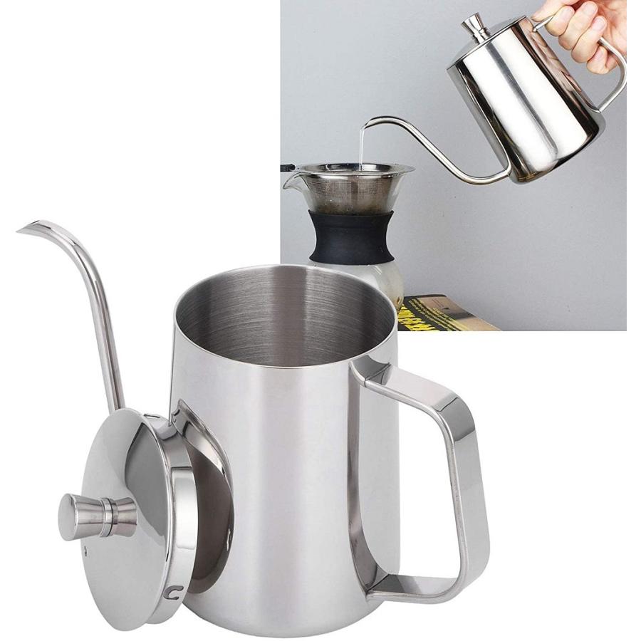 コーヒードリップポット 600ml ステンレス 細口 ポット コーヒーポット 約3杯分 おしゃれ コーヒー グッズ ケトル コーヒーケトル コーヒー器具 シルバー Scoffe550 ユニバイ専門店 通販 Yahoo ショッピング