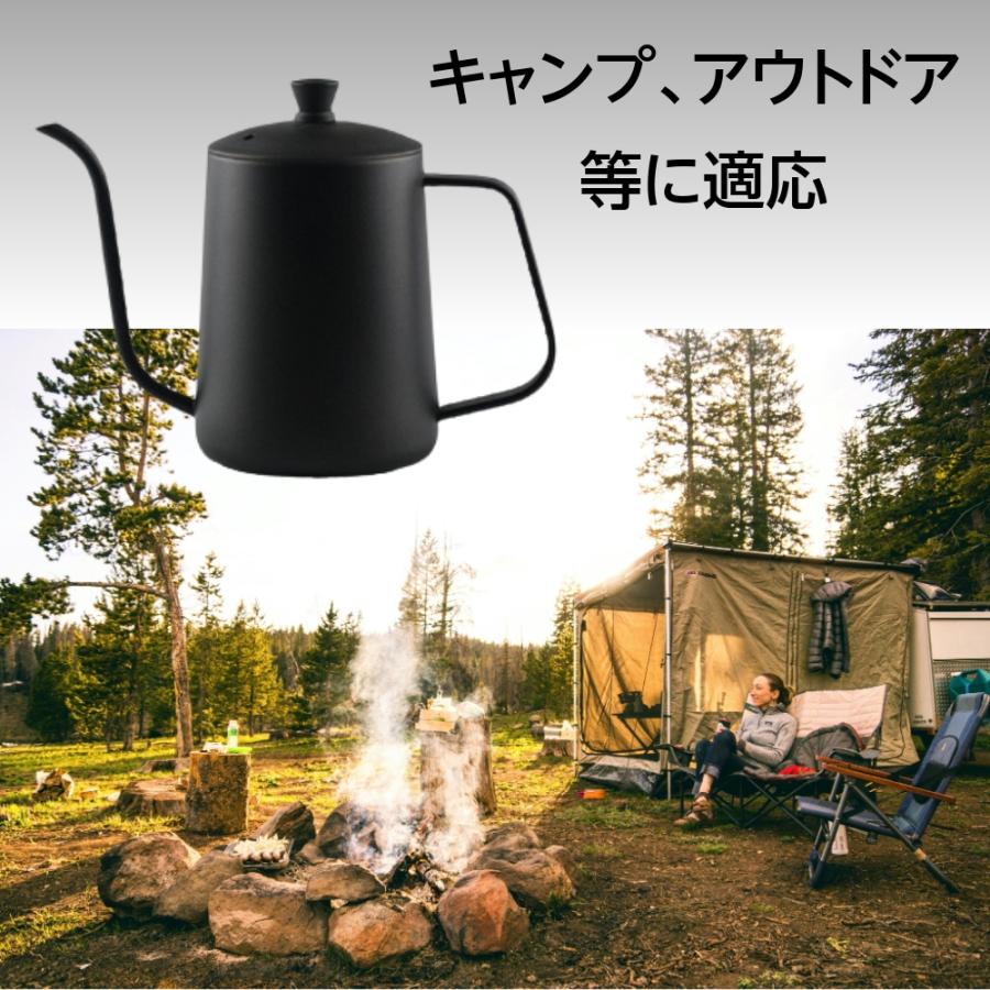 最新！コーヒードリップポット直火 目盛付き 600ml　ステンレス 細口 ポット コーヒーポット 約3杯分 コーヒー グッズ ケトル  コーヒーケトル コーヒー器具｜unibuy｜15