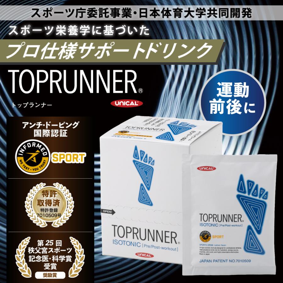 トップランナー　アイソトニック エネルギー・ミネラル・ビタミンをチャージ アンチドーピング国際認定済み ユニカ食品公式 | 
