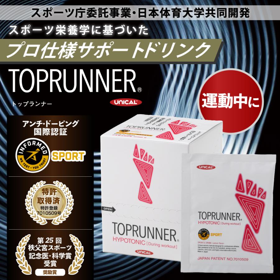 トップランナー　ハイポトニック エネルギー・ミネラル・ビタミンをチャージ アンチドーピング国際認定済み ユニカ食品公式 | 