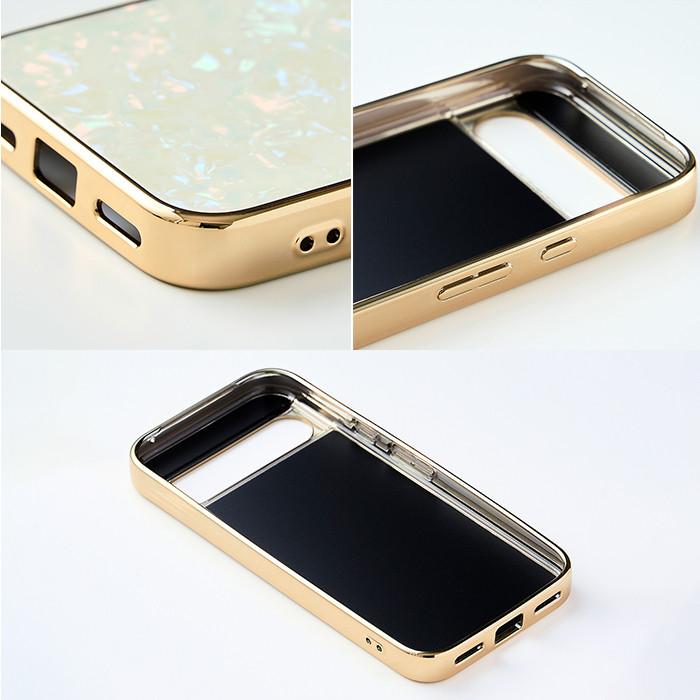 イニシャル入れ♡シェルフレーク✨キラキラ金箔入り♡オリジナル✨iPhoneケース UNiCASE（ユニケース） 【メール便送料無料】iPhoneケース iPhone17e