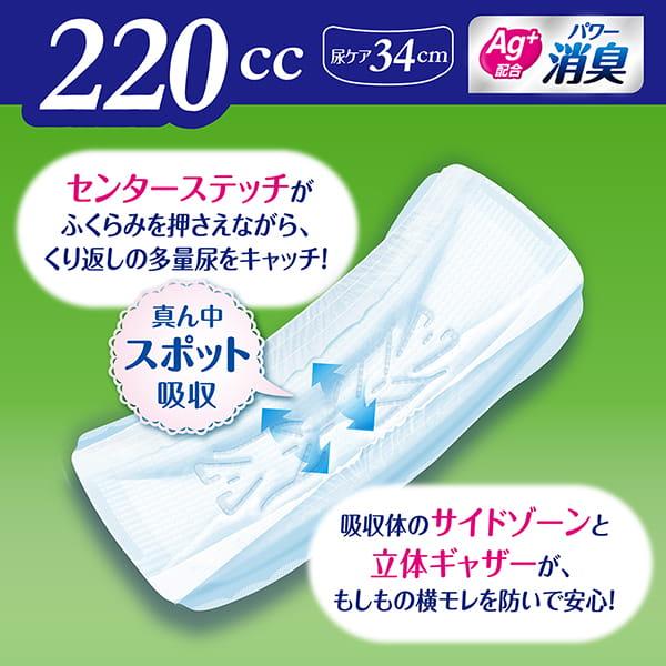 ライフリー　さわやかパッド　220cc 尿もれパッド　ユニチャーム ライフリー さわやかパッド 220cc 18枚×6 ユニ・チャーム公式ショップ