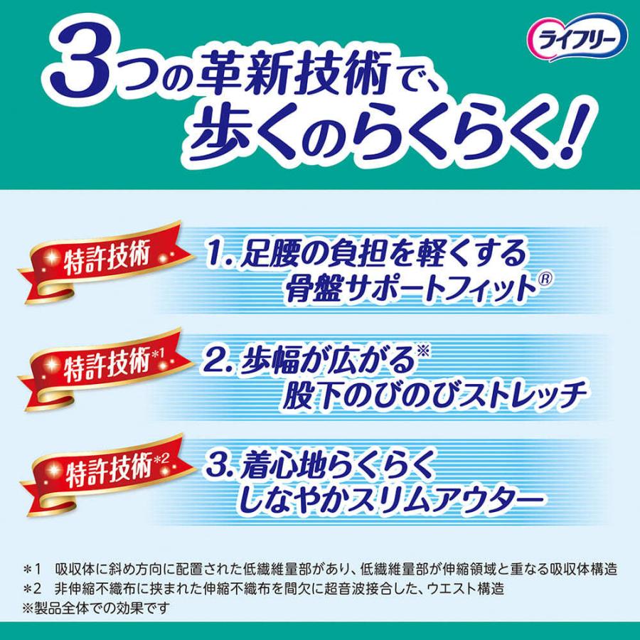 【ライフリー】歩くのらくらくうす型パンツ２回　Lサイズ 1袋18枚入×8袋セット 楽天市場】【ライフリー 歩くのらくらくうす型パンツ 2回吸収