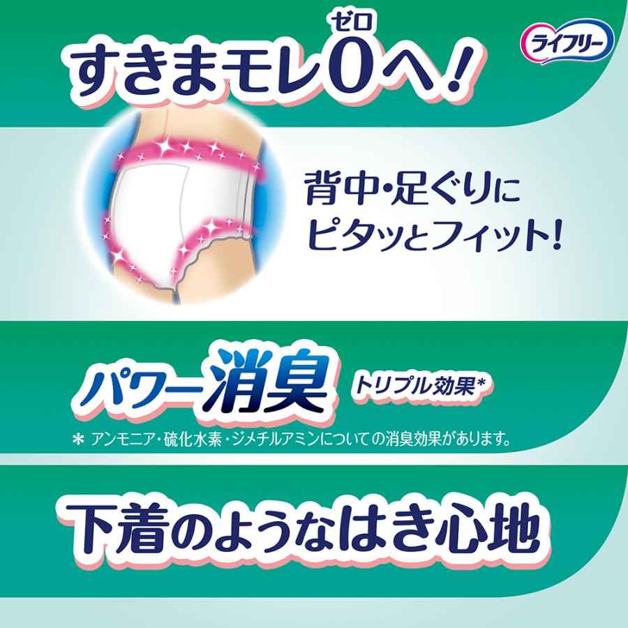 ライフリー うす型軽快パンツ 大人用紙おむつ 3L 13枚 6袋 2回