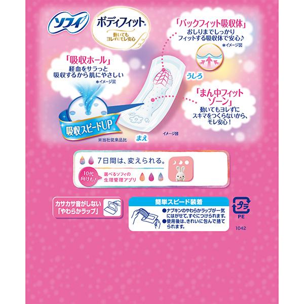 ソフィ（ユニ・チャーム） ソフィ ボディフィット 羽なし 28枚×2個×2