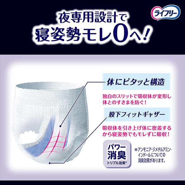 １個の価格　ライフリー 夜用あんしん パンツ 12枚 ✕ 4袋入り　大阪市　引取 ライフリー 夜用あんしんパンツ M 14枚 4袋 7回吸収 1000cc 紙