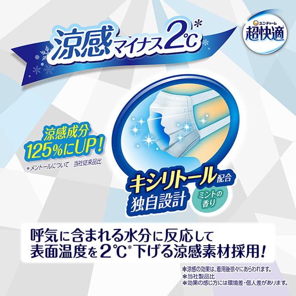 ユニ・チャーム　超快適 マスク 涼感 ふつう 20枚入 日本製　10箱セット 超快適マスク 超快適マスク涼感マイナス2℃ふつう 20枚 ユニ・チャーム