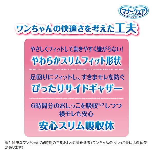 マナーウェア 女の子用 S モーヴピンクドット・ピンクチェック 36枚