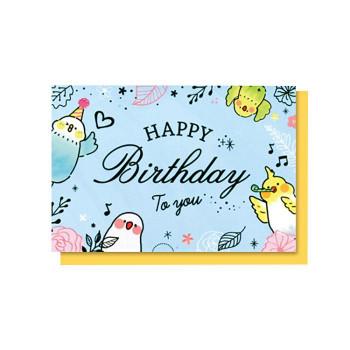 【大特価!!】 クリエイトジー グリーティングカード(誕生日カード) 鳥 CGC1528 6セット 絵手紙、カード紙