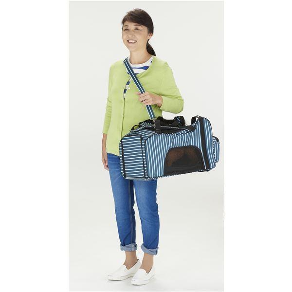 クリスマスファッション ラクティブペット 沖縄離島発送不可 杖ホルダー付き ブレーキ ブルー しま ペットカート シルバーカー フランスベッド 歩行車 大切なペットとお散歩できるペットカート仕様の手押し車 介護用品