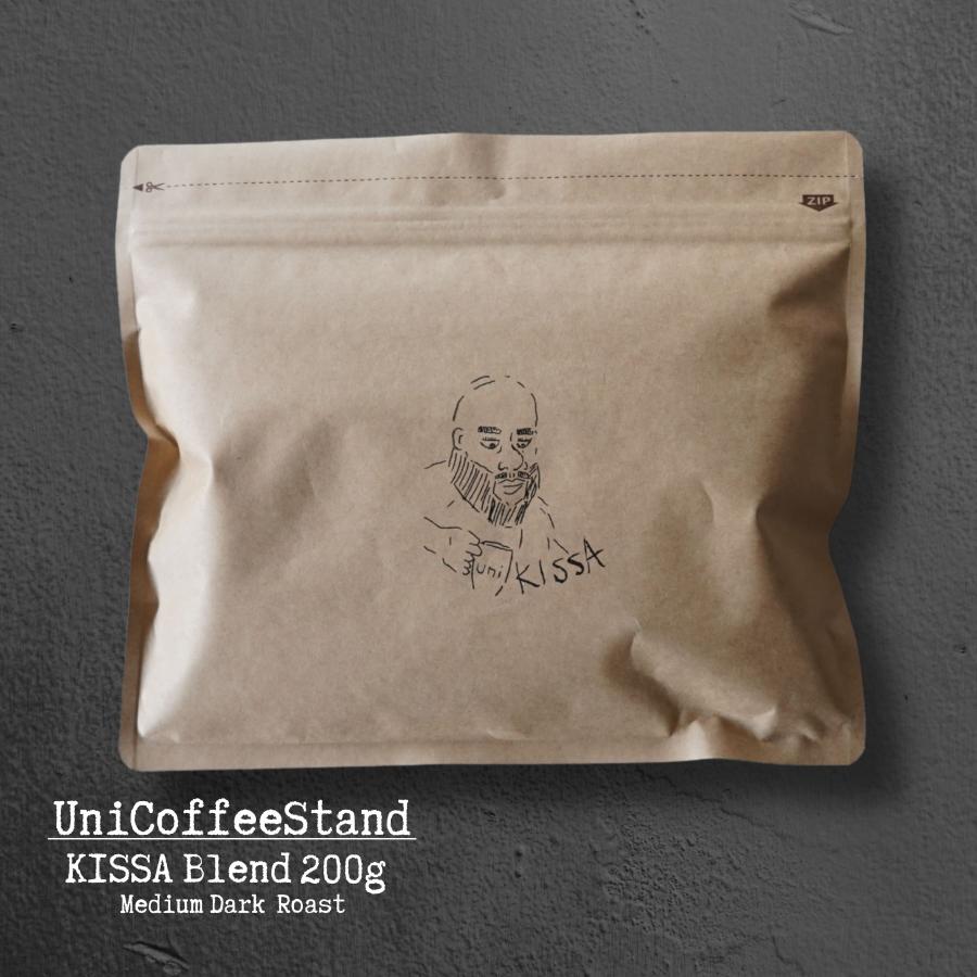 コーヒー豆 粉  KISSA 200g 中深煎り 送料無料 コーヒー 豆 コーヒー粉 中挽き 自家焙煎 珈琲 珈琲豆 旨み 香り 美味しい マンデリン グアテマラ コロンビア … | 