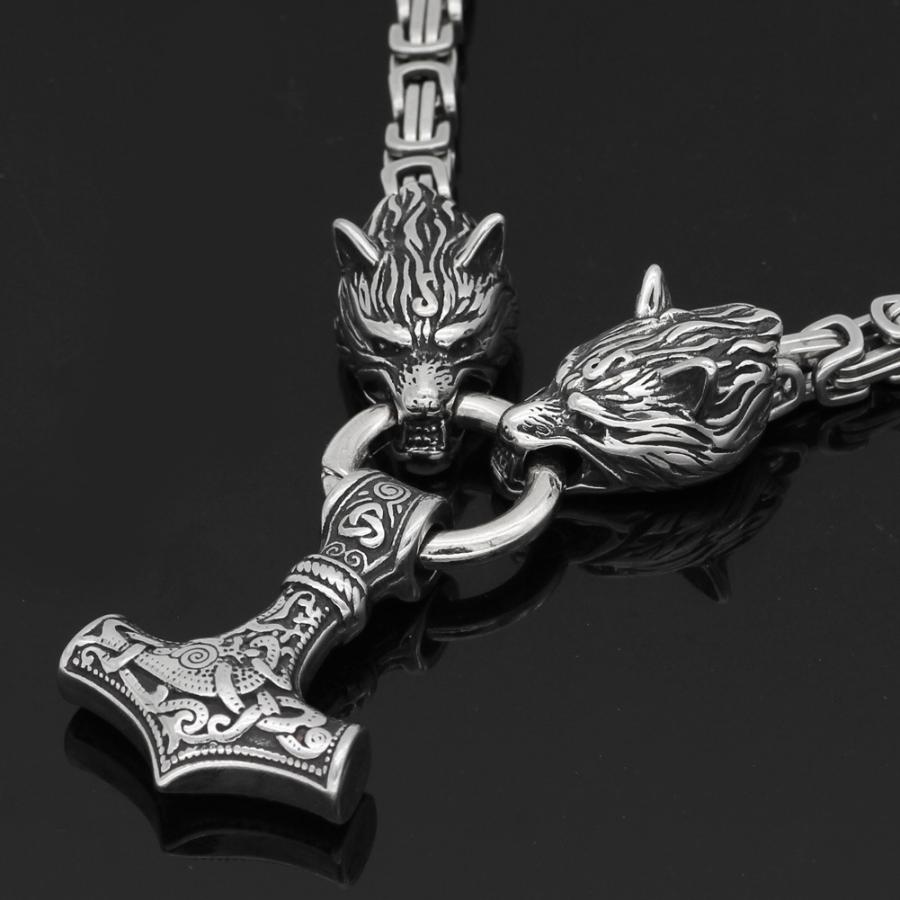 トールハンマー 北欧神話・雷神トールの槌「ミョルニル」のネックレス TypeB サージカルST｜unicorn777｜02