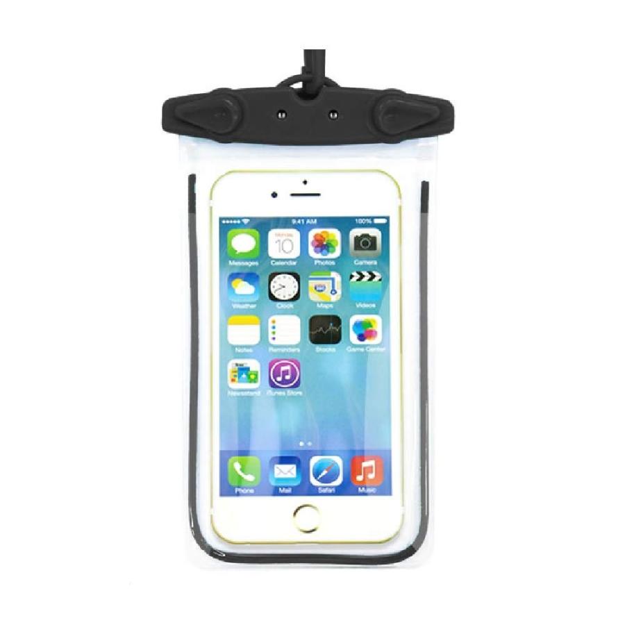 Officeネット 防水ケース スマホ用 携帯ケース 黒色 防水保護等級 Ipx8 海 ６インチ以下 お風呂 水遊び 贈与 スマホに対応 プール