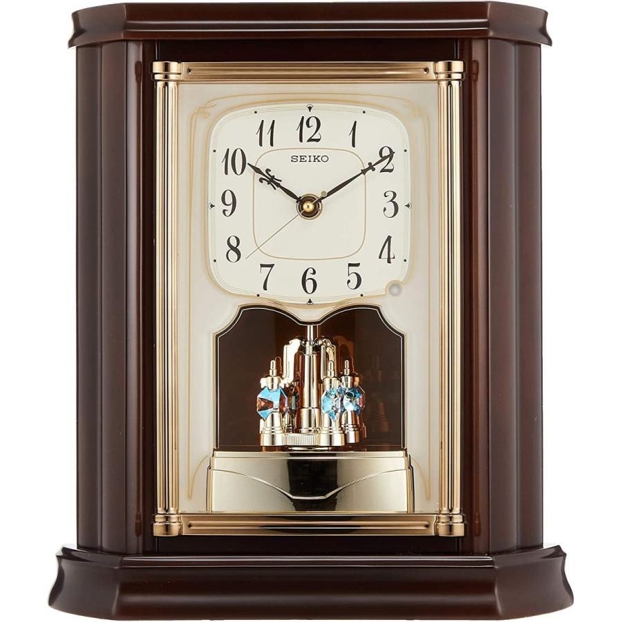 セイコー クロック 置き時計 電波 アナログ 回転飾り 木枠 濃茶 木地 BY233B SEIKO セイコー クロック 置き時計 電波 アナログ 回転飾り 木枠 濃茶 木地 BY233B SEIKO