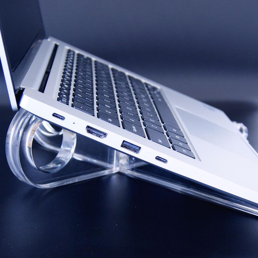 新商品! アクリル製ノートパソコンスタンド 調節可能 キラキラ 綺麗 お洒落 ノートパソコンスタンド アクリル ノートPC スタンド クロス