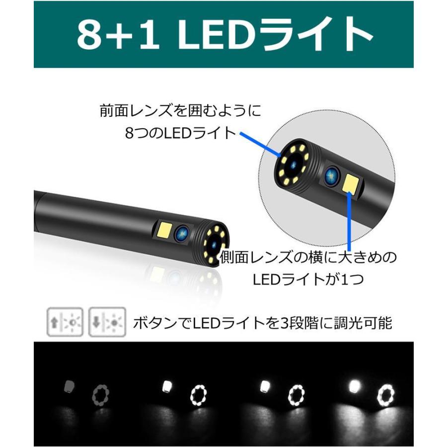 内視鏡カメラ ファイバースコープカメラ LEDライト付き 内視鏡ケーブル