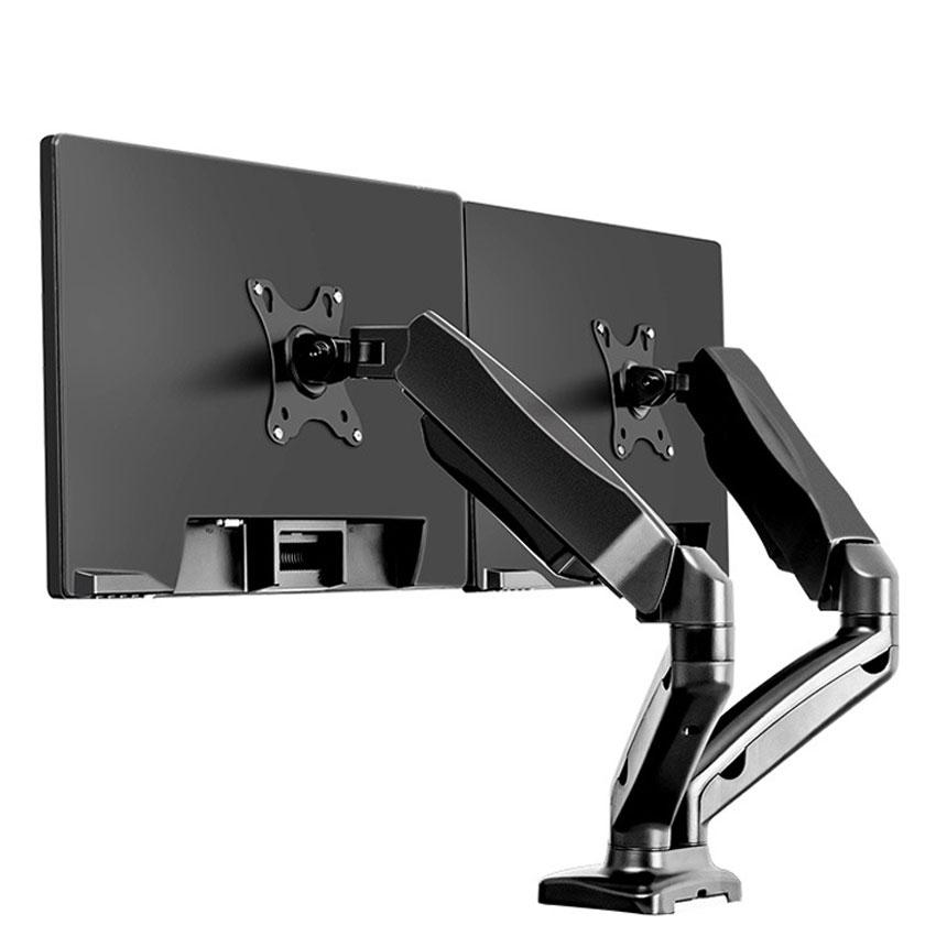 2画面 モニターアーム ガススプリング式 デュアル ディスプレイアーム