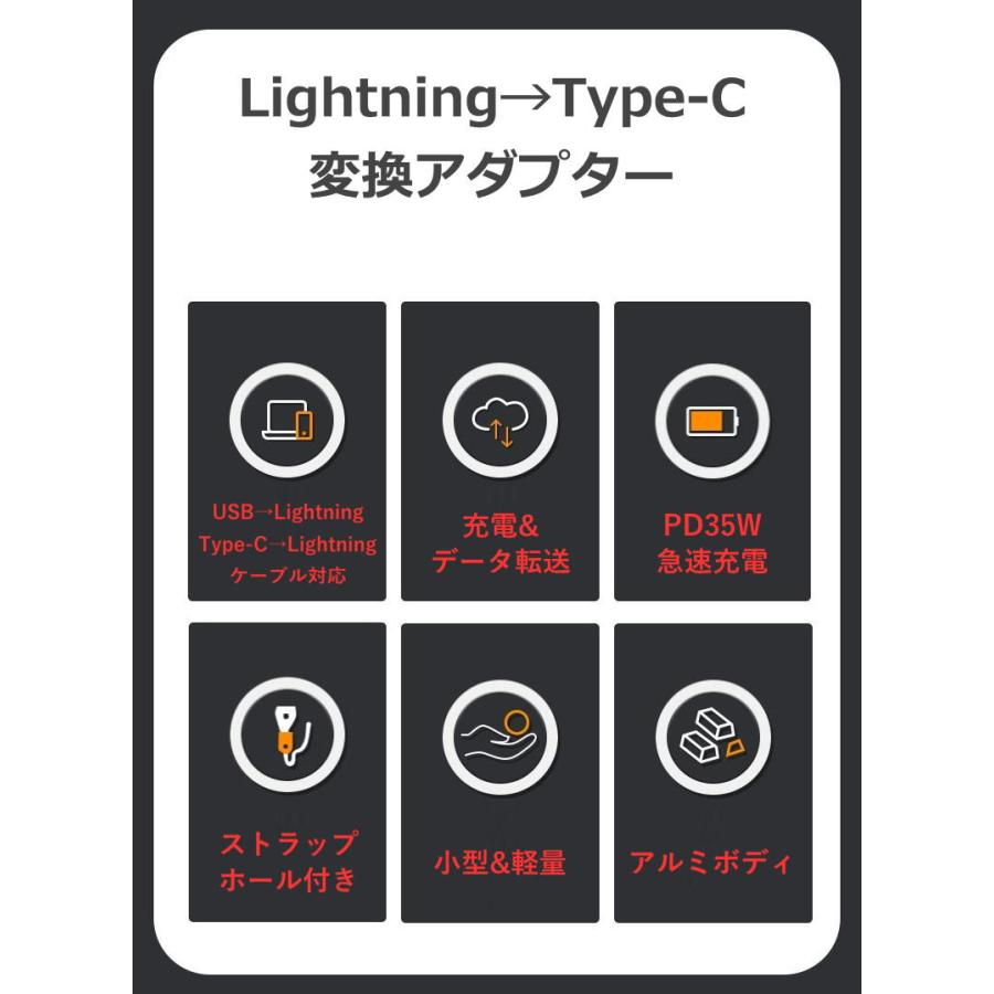 ライトニング type-c 変換アダプター 2個セット PD対応 27W iphone 変換 LightningからType-C アダプター タイプC ライトニング 変換コネクタ 充電 typec ipad｜unicornshop｜02