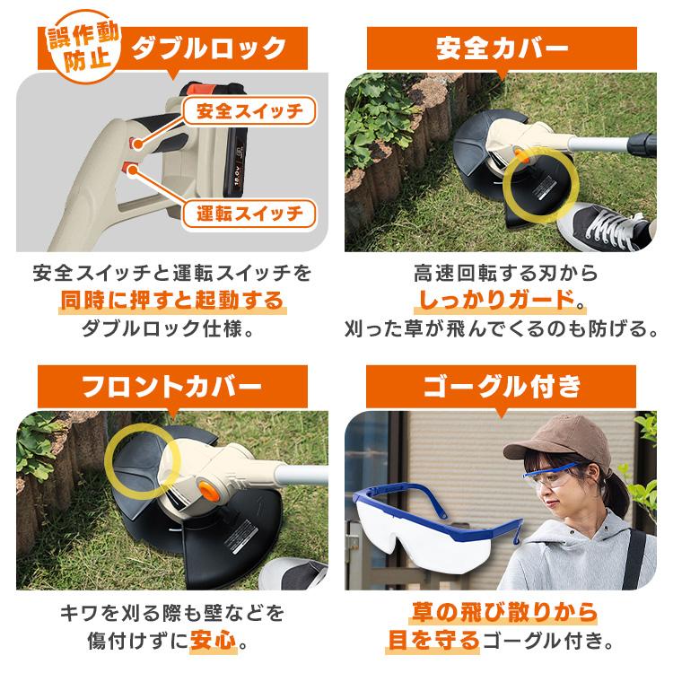 IRIS OHYAMA（アイリスオーヤマ） 草刈り機 充電式 軽量 電動芝刈機