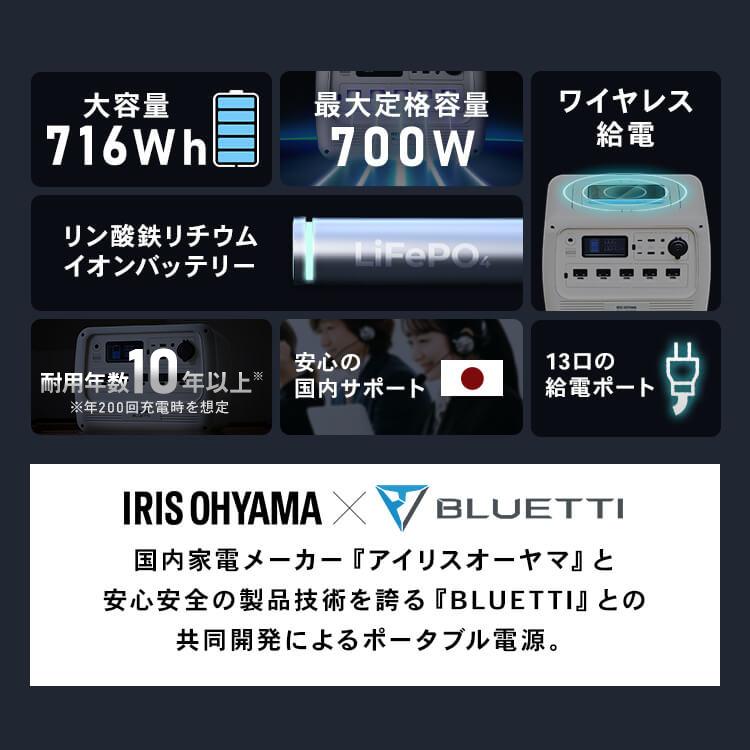 IRIS OHYAMA（アイリスオーヤマ） ポータブル電源 大容量 ソーラー