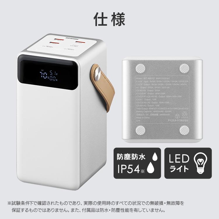 IRIS OHYAMA（アイリスオーヤマ） バッテリーステーション 60000mAh 大