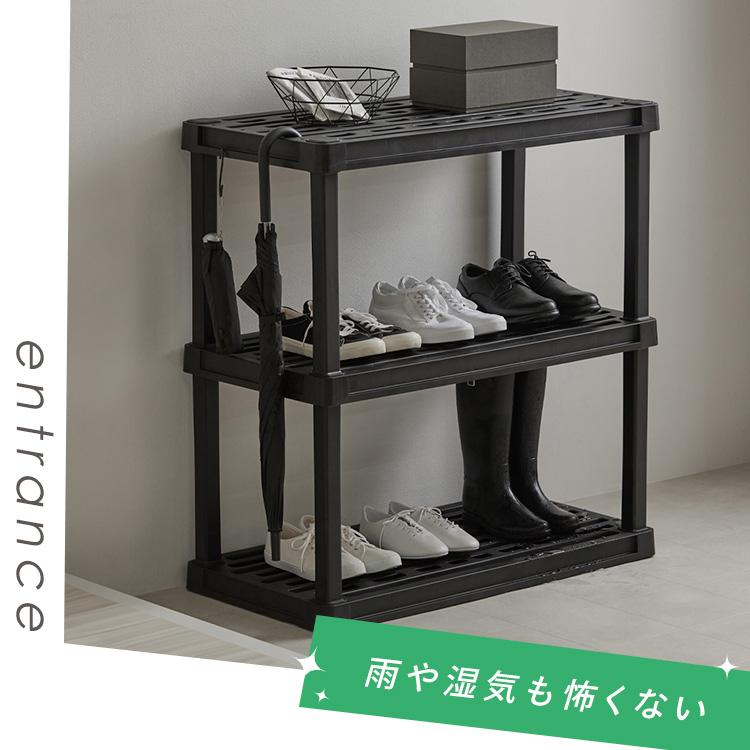 IRIS OHYAMA ラック 3段 棚 プラスチックシェルフ プラスチック