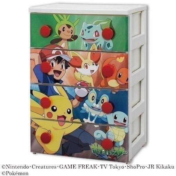 レア 美品 アイリスオーヤマ 2011年 期間限定　棚 4段 チェスト ポケモン IRIS OHYAMA（アイリスオーヤマ） ポケモンチェストCHG-T554 4段