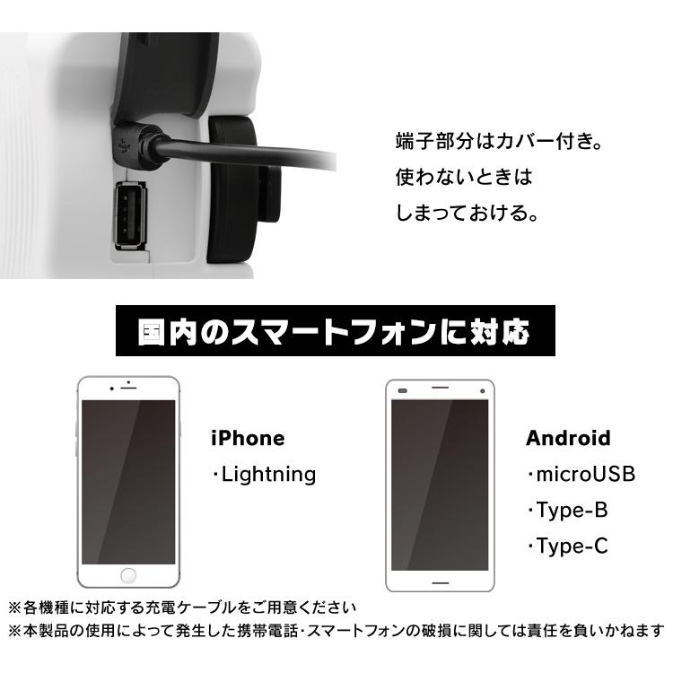 IRIS OHYAMA（アイリスオーヤマ） 防災ラジオ 手回し充電ラジオ スマホ