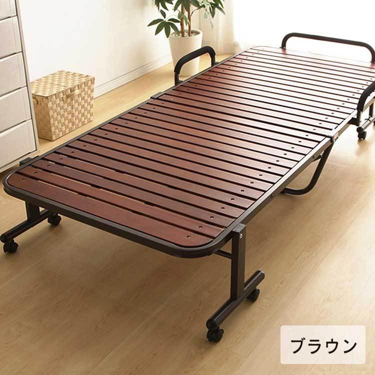 陽水職人 使用頻度少　アイリスオーヤマ　折りたたみすのこベッド ベッド シングル すのこベッド 折りたたみベッド すのこ ハイ