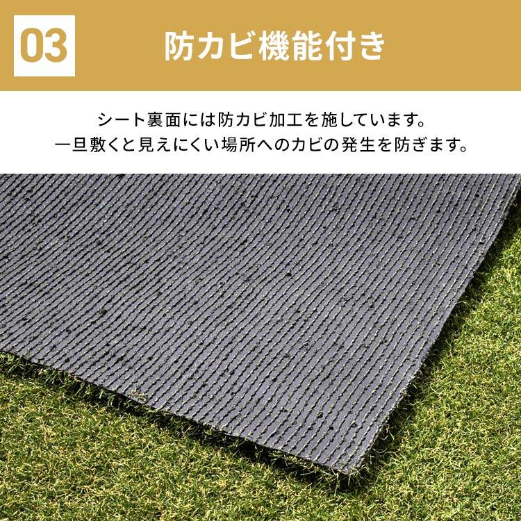 人工芝 幅1m ロール 1m 1m×2m 芝丈30mm 防草 防草人工芝 リアル防草人工芝 防草シート不要 人工芝生 diy 国産 アイリスオーヤマ RP-3012｜unidy-y｜12