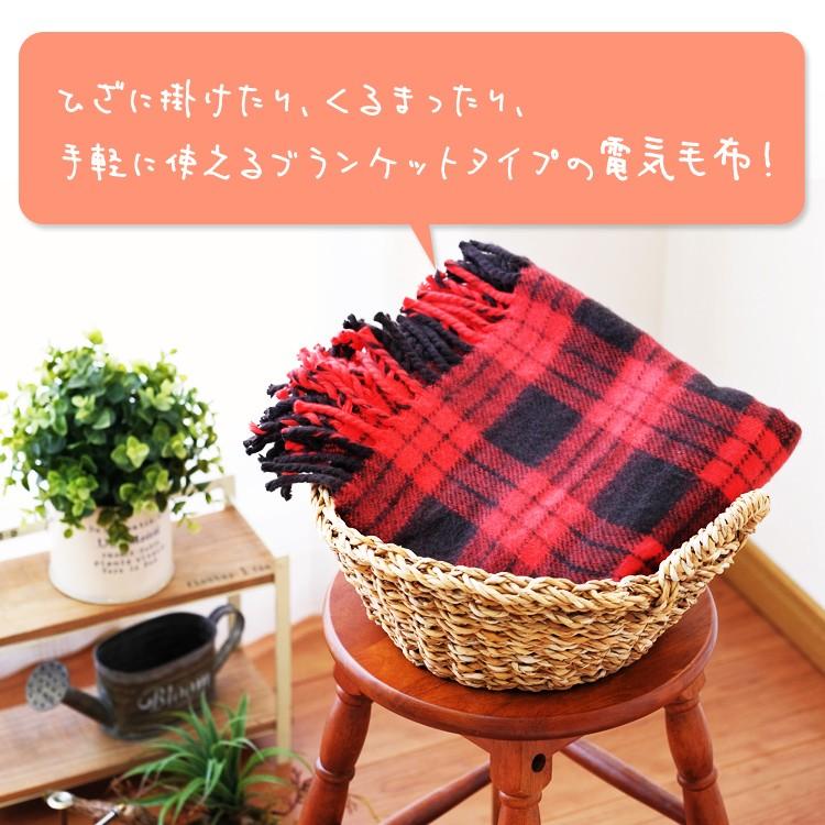 アイリスオーヤマ 電気毛布 ブランケット 【節電】 室温センサー搭載 電気ひざ掛け 【洗える】 ダニ退治 80×120cm EBK-1208-ZR 赤×黒チェック IRIS OHYAMA（アイリスオーヤマ） 電気毛布 120×60cm 敷き毛布