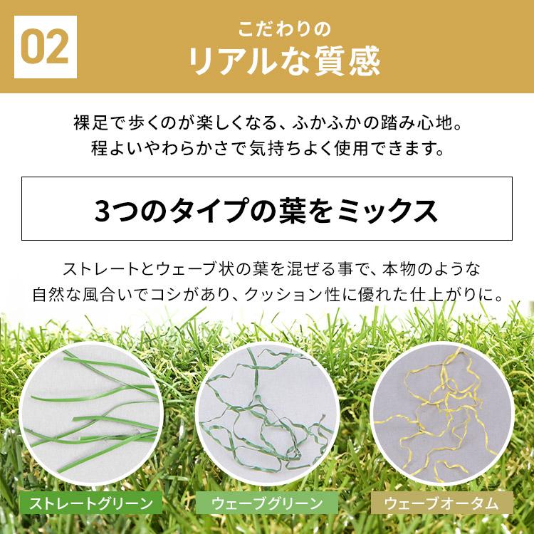 人工芝 2m ロール 幅2m 2m×10m 芝丈30mm 防草 防草人工芝 リアル防草人工芝 防草シート不要 人工芝生 diy 国産 アイリスオーヤマ RP-30210｜unidy-y｜09