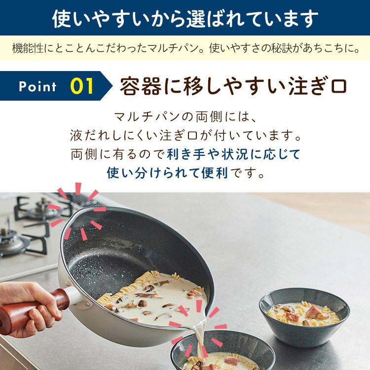 和平フレイズ マルチフライパン 24cm IH対応 深型 ガラス蓋 ザル付