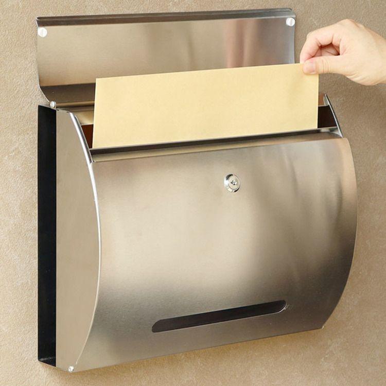 ポスト 郵便ポスト 壁掛け 壁付け 鍵付き 木目調 大型 北欧縦型