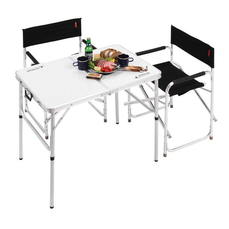 CAPTAINSTAG キャンプ アウトドア レジャー ハイテーブル ローテーブル 簡単 BBQ アウトドアテーブル 90×60cm S ラフォーレ UC-511 パール金属株式会社の画像