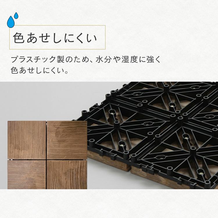 【美品】ウッドデッキ パネル 30枚セット 木製 ジョイント ウッドタイル IRIS OHYAMA ウッドパネル 人工木 ジョイント 1枚 カット ウッド