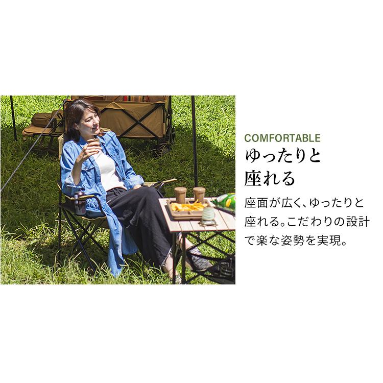 HUGEL CAMP CHAIR ハイタイプ CC-HIGH IRIS OHYAMA アウトドアチェア ハイタイプ 4脚セット 折り畳み