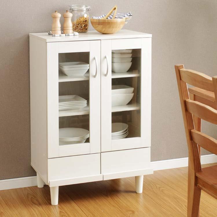 IRIS OHYAMA（アイリスオーヤマ） 食器棚 収納 おしゃれ 扉付き