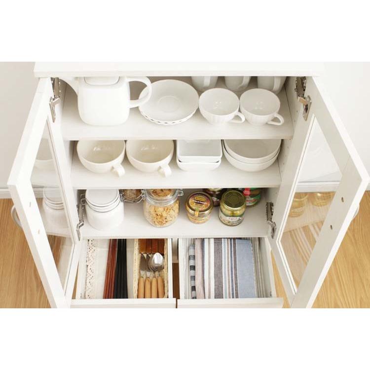 IRIS OHYAMA（アイリスオーヤマ） 食器棚 収納 おしゃれ 扉付き