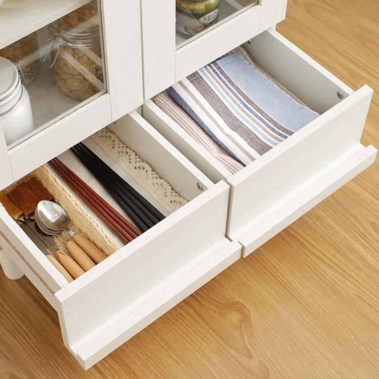 IRIS OHYAMA（アイリスオーヤマ） 食器棚 収納 おしゃれ 扉付き