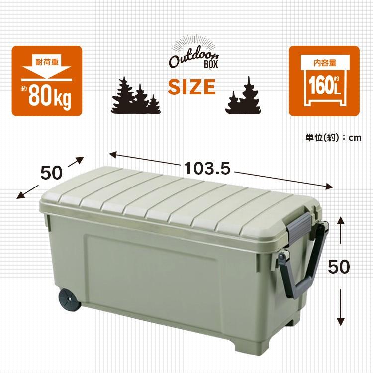 IRIS OHYAMA（アイリスオーヤマ） コンテナボックス フタ付き 160L